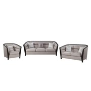 Contemporary Beige Fabric Sofa + Loveseat + Chair by Acme Zemocryss 54235-3pcs