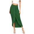 thumbnail image 2 of Sngxgn Skirts for Women Elastic High Waisted Skirt Womens Summer Skirts Trendy(Green,XXL), 2 of 8