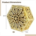 thumbnail image 5 of 24 Pcs Hollow Out Hexagon Candy Boxes, Decorative Candy Containers, Wedding Favors, Return Gifts, 2.4x2.4x1.2 in Golden Plastic Candy Cases, 5 of 6