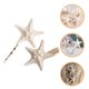 thumbnail image 3 of 2 pinzas para el pelo con forma de estrella de mar, para boda, playa, de resina, de cocodrilo, para peinados de novia, accesorios, 3 of 7