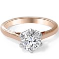 thumbnail image 1 of G/SI 1 1/2ct Solitaire  Diamond Engagement Ring 14K Rose Gold Round, 1 of 3