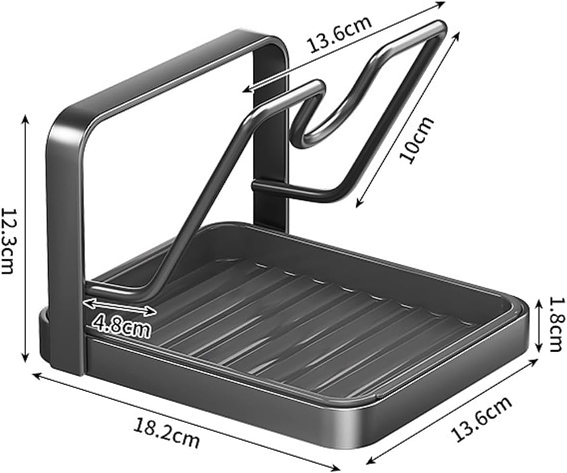 Kitchen Pot Lid Storage Rack, Heavy-Duty Carbon Steel Kitchen Utensil Holder for Boards, Pot Lids, Trays, and Countertop Organization