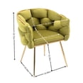 thumbnail image 6 of Single Velvet Accent Chair - Soft Feel and Fuller Look - Manicure Table Spot - Colorful Selection, 6 of 6