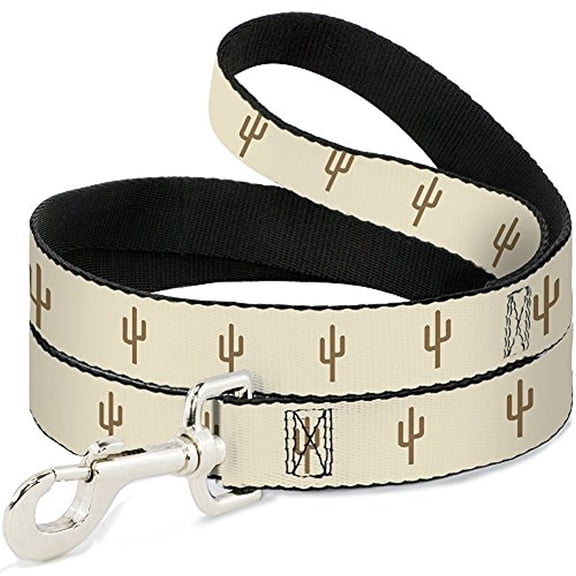 Buckle-Down Pet Leash - Cacti2 Tans - 4 Feet Long - 1 2" Wide