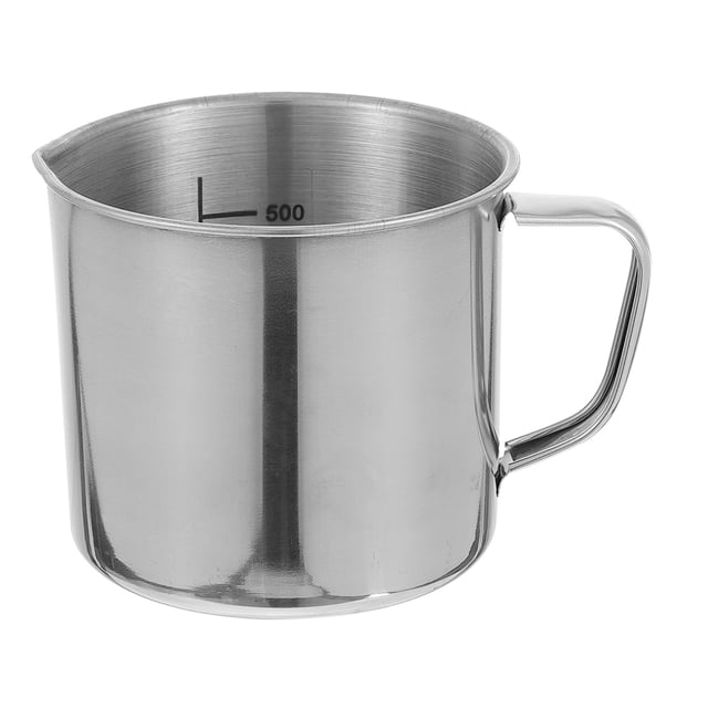 Vasos de acero inoxidable para laboratorio, vasos graduados para química, 500 ml
