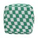 thumbnail image 1 of Bolsa De Almacenamiento Monedero de punto verde de gran capacidad con diseño de cuadros, bolsa de almacenamiento portátil para maquillaje y lápiz labial (1 unidad) JASKFLY, 1 of 9