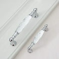 5 Pcs 5.00'' Hole to Hole Clear Crystal Handles Drawer Glass