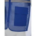 thumbnail image 5 of TiaoBug Men Women High Visibility Reflective Safety Vest Breathable Mesh Zipper Vest Work Outdoor Activities Dark Blue 175-XL, 5 of 7