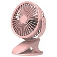 thumbnail image 2 of Portable Clip Fan Battery Operated,3 Speeds USB Rechargeable Mini Table Fan with Strong Airflow,360°Rotation Ultra Quiet Personal Desk Fan for Home Office Bedroom Dorm Stroller Camping - Pink, 2 of 8