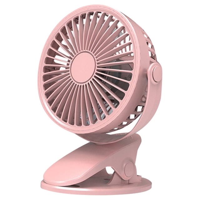 Ventilador portátil con clip USB y rotación de 360° | Ventilador personal silencioso de 3 velocidades para escritorio, cama, coche y cochecito | Mini ventilador de escritorio para el hogar, la