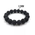 thumbnail image 5 of K-KED Man Natural Black Lava Stone Rock Volcanic Round Bead Elastic Diffuser Bracelets-10 mm, 5 of 6
