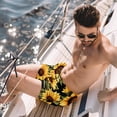thumbnail image 2 of luoweisi Men's Beach Shorts Quick Dry Swim Trunks with Mesh Lining Sunflower L, 2 of 5