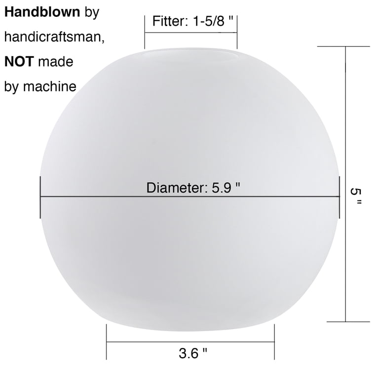 Frosted Glass Lens Plate - 59mm Diameter, 1.6mm Thick, Round Flat Flashlight/Torch Lampshade Replacement