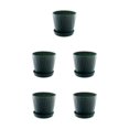 thumbnail image 1 of kurtrusly Modern Decorative Flower Pots Easy To Maintain Various Colors And Sizes green S pot+S tray 5Set, 1 of 6