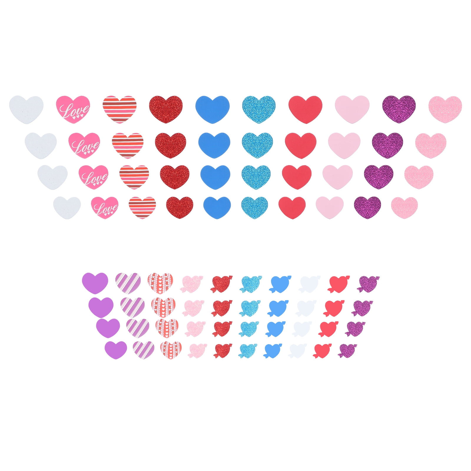 5-Pack Valentine’s Day Love Stickers for Envelopes, Romantic Heart Decals for Couples, Wedding and Decoration