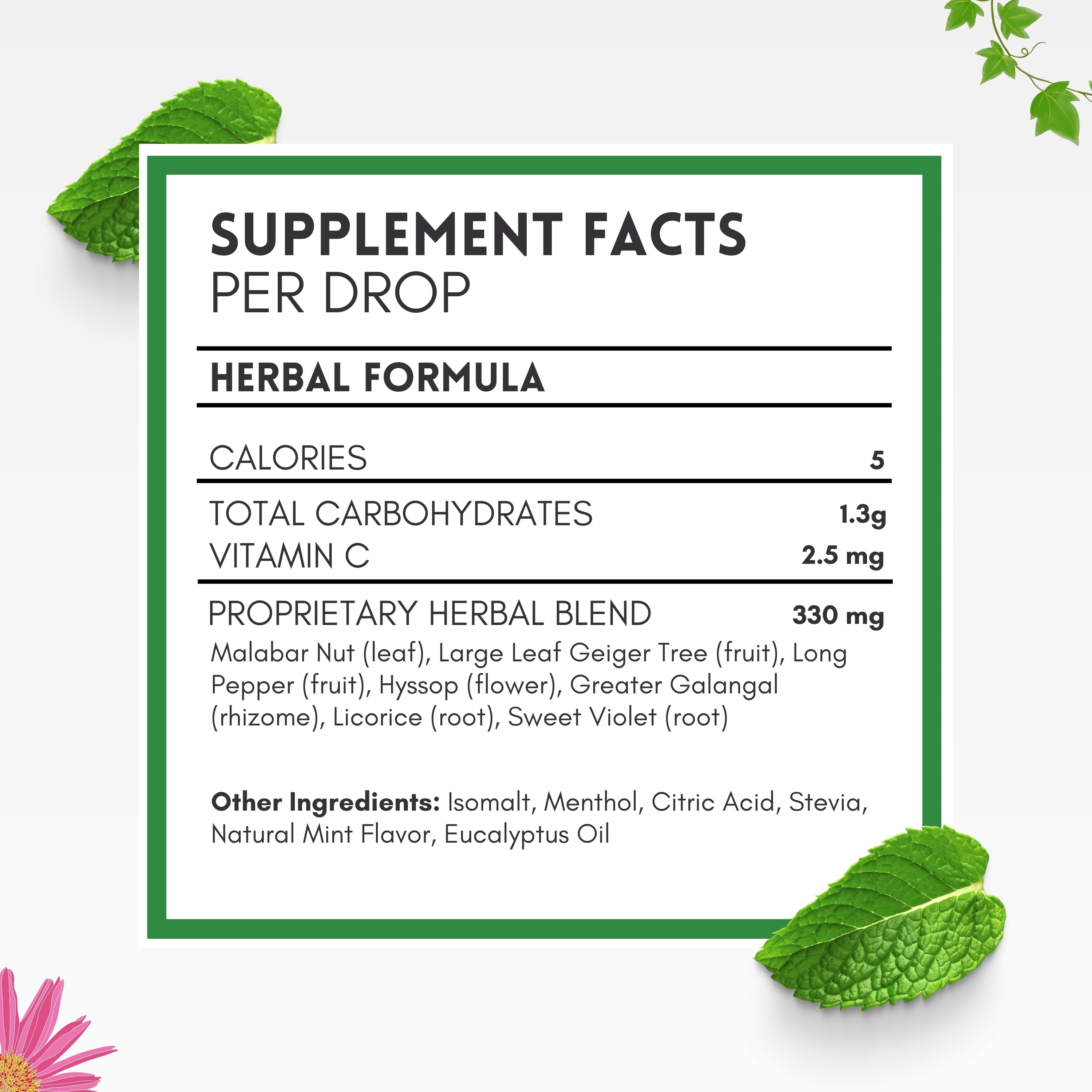 Herbion Naturals Cough Drops with Natural Mint Flavor, Sugar-Free with Stevia, Dietary Supplement, Soothes Cough, For Adults and Children over 6 years, 18 Drops - 6 Packs (108 Lozenges)