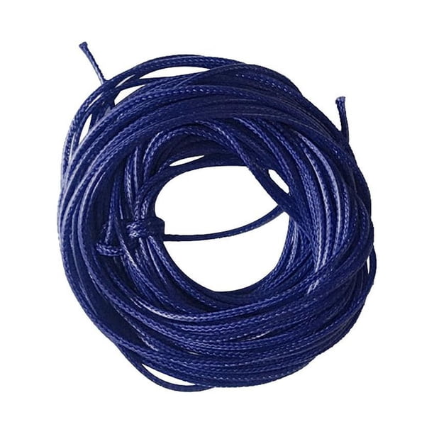 Cordón encerado de 1,5 mm, trenzados de encerado de imitación de material cuero para manualidades, bricolaje, abalorios, fabricación de joyas, 15 mm 10 m azul rey