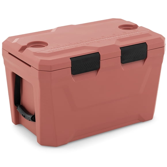 Gymax 37 QT Insulated Portable Cooler w/2 Cup Holders Bottle Opener & Drain Plug Pink