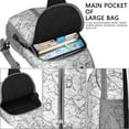 thumbnail image 4 of Crossbody Sling Backpack for Women Men Mini White Shark Teeth Shoulder Sling Crossbody Casual Chest Bag for Travel Sports Running Hiking, 4 of 6
