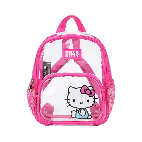 Hello Kitty Sitting Character Adult 11" Clear Mini Backpack