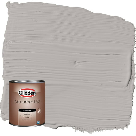 Glidden Fundamentals Gray Marble / Grey Satin Exterior Paint, 1 Quart