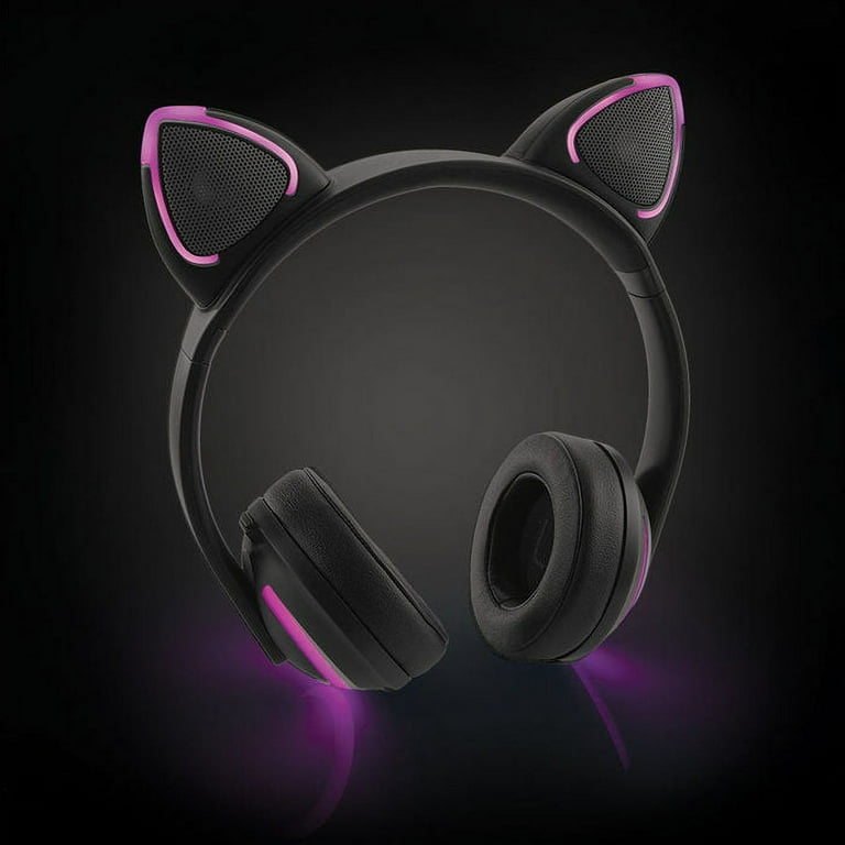 Brookstone Wireless Cat Ear Headphones with Removable Ears 