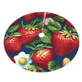 thumbnail image 3 of Kll 48" Christmas Tree Skirt Strawberry2 Xmas Tree Skirts Mat For New Year Xmas Holiday Party Indoor Outdoor Home Decoration, 3 of 9
