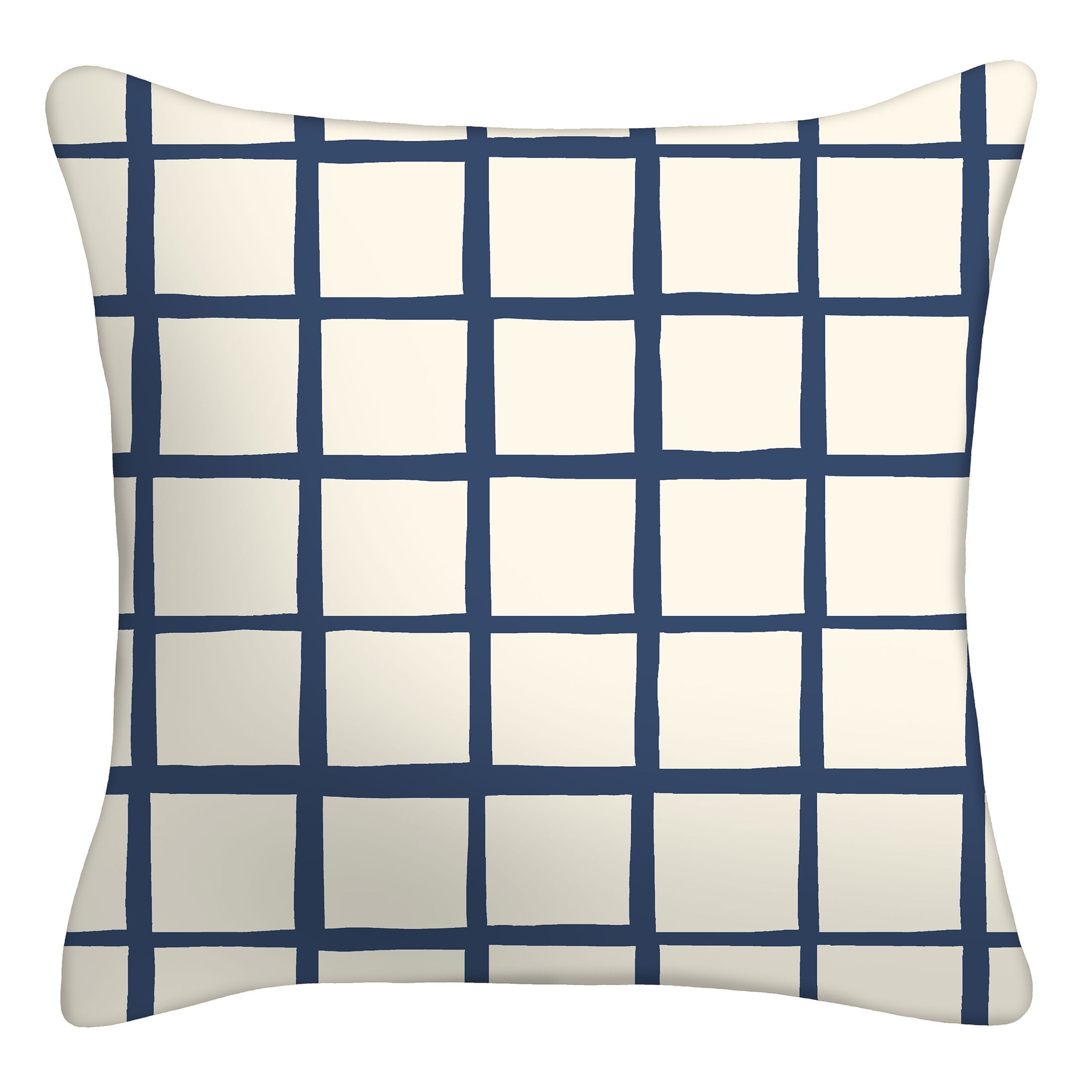 Mainstays 16" x 16" Reversible Daisy Truck Decorative Outdoor Throw Pillow, Navy
