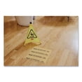 thumbnail image 3 of Rubbermaid Commercial Multilingual "Caution" Pop-Up Safety Cone 3-Sided Fabric 21 x 21 x 20 Yellow, 3 of 9