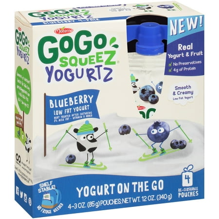UPC 848860041227 product image for GoGo squeeZ Yogurtz Blueberry Low Fat Yogurt on the Go 4-3 oz. Pouches | upcitemdb.com