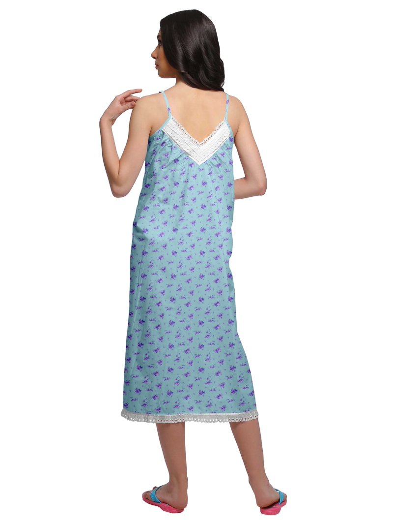 knee length cotton night dress M-XL Comfortable Cotton Long Night Dress Thin Knee Length Women Sleeping Dresses
