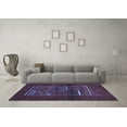 thumbnail image 3 of Ahgly Company Machine Washable Indoor Rectangle Abstract Blue Contemporary Area Rugs, 7' x 9', 3 of 4