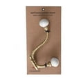 thumbnail image 2 of Iron Twist Hook With Ceramic Ivory Knob (Gold) - Set of 4, 2 of 2