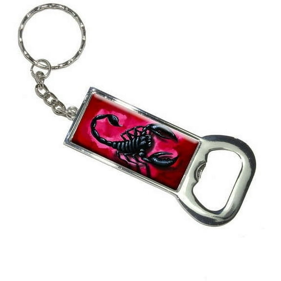 Scorpion Insect Bug Red Keychain Bottle Bottlecap Opener