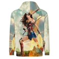 thumbnail image 3 of Wonder Woman Hoodie for Men Women, Novelty Print Long Sleeve Hooded Sweatshirt Casual Unisex Adult Pullover Outerwear with Front Pocket, 3 of 7