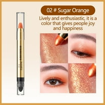 Eye Shadow Pen, Highlight Eye Shadow, Double Head Silky Smooth Brightening Eye Shadow Stick, Pearl Light Fine Flash Lying Silkworm Pen with Natural Finish and UV-Blocking