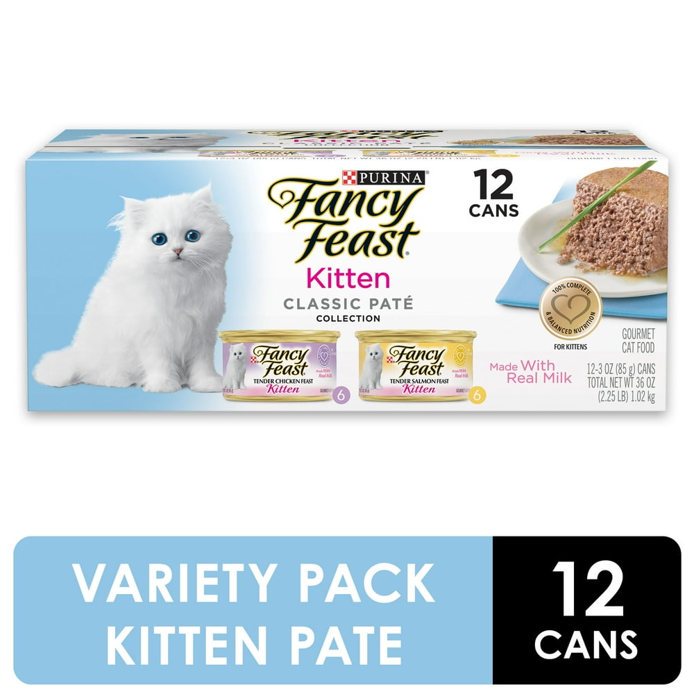 (12 Pack) Fancy Feast Grain Free Pate Wet Kitten Food ...