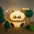 thumbnail image 1 of Luz LED de noche para niños, lámpara de silicona de dibujos animados de Panda lindo, recargable por USB temporizador, decoración de dormitorio, 1 of 4