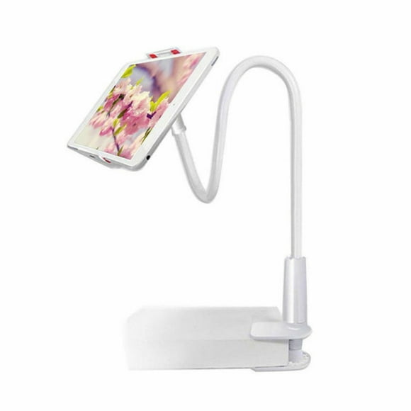 27 Inch Flexible Gooseneck Tablet & Phone Stand Cell Phone Holder with Adjustable Mount and 3 inch Screw-Type Clamp for Desk / Bed / Kitchen Compatible with 4 inch to 10.6 inch Phones/Tablets