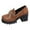 Brown, variant on Women's Casual Shoes Breathable Leather On Loafers Non Heel Ideal for Comfort Walking and Everyday Style