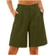 thumbnail image 1 of Pantalones de Algodón para las Mujeres Lino de Color Sólido de Verano de Ajuste Suelto, Bolsillos de Hendidura Lateral de Pierna Recta, 1 of 8