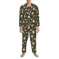 thumbnail image 3 of Balery Octopuses And Leaves Pattern Pajama Sets for Men Long Sleeve 2 Piece Sleepwear Loungewear Sets Soft PJ's with Pockets Long Sleeve Comfy Pj Sets-XX-Large, 3 of 7