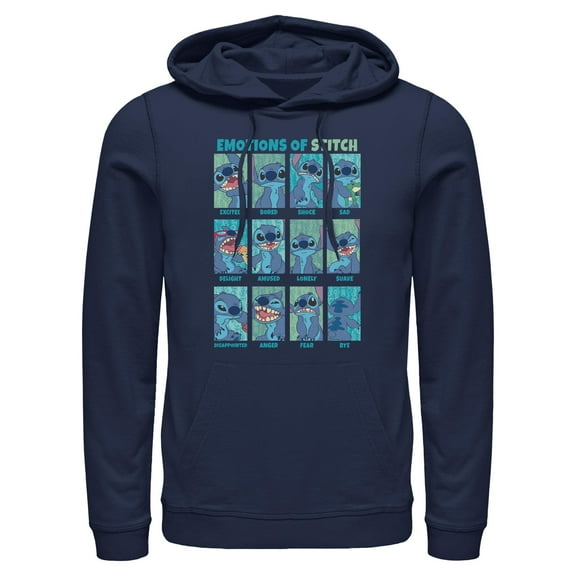 Mens Lilo & Stitch Emotions of 626 Lightweight Hoodie