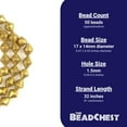 thumbnail image 3 of The Bead Chest Mali Brass Bicone Beads 17x14mm African 32 Inch Strand Handmade, 3 of 3