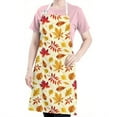 thumbnail image 5 of Autumn Fall Leaves Pattern Apron-Garden Aprons for Women with Pockets-Cotton Linen Waterproof Kitchen Cooking Gardening Aprons Adjustable for Kitchen,Cooking,BBQ and Salon 33"x27", 5 of 7