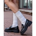 thumbnail image 3 of 3 Pack Slouchy Socks for Women, Knee High Boot Socks Scrunch Leg Warmers, Soft Cozy Valentines Day Gifts for Her, 3 of 4