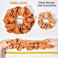 thumbnail image 2 of XL Big Silk Scrunchies Hair Ties for Women - Southwit Oversized Satin Silk Scrunchie Extra Large Jumbo Gigantic Soft Chiffon Cute Scrunchy for Curl Thick Hair 4 Pack (Brown Black), 2 of 5