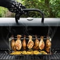 thumbnail image 3 of FENGGUIQU 2Pcs Stainless Steel Roaster Rack Roast Rack for Grill Silver, 3 of 8