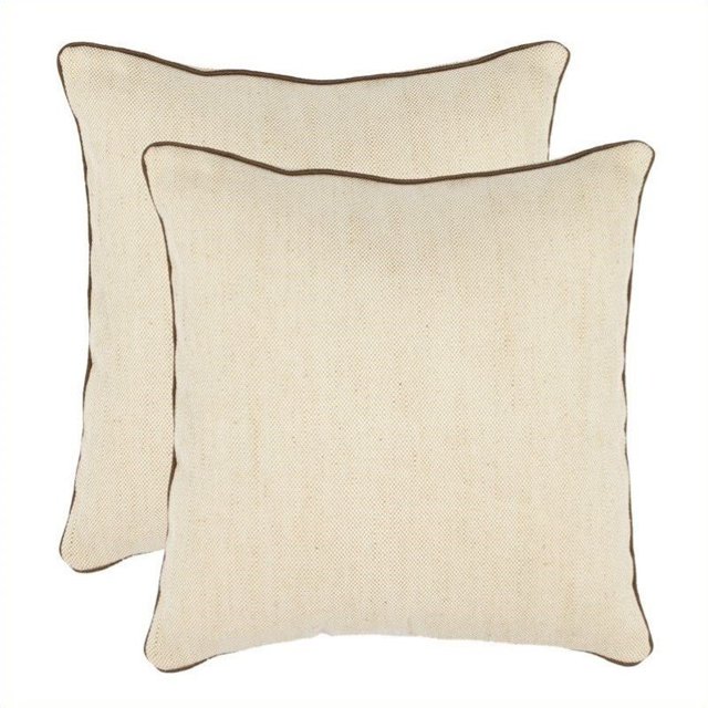 Safavieh Isla 18" Coussin Décoratif en Blé (Lot de 2)