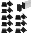 thumbnail image 1 of 16 Pack 13/16"x3/8" Rectangular Tube End Cap Plastic Plugs, Rectangular Tubing Plug Inserts for Metal Tubing, Fences, Glide Protection from Chair Legs and Furniture, Durable Plastic Hole Plugs, Black, 1 of 8